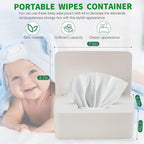 Baby Wipes Dispenser, Wipe Holder for Baby & Adult,Keeps Wet Tissue Fresh, Non-Slip Wipes Case, Flushable Wipe Container with Sealing Design Lid