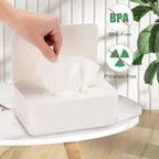 Baby Wipes Dispenser, Wipe Holder for Baby & Adult,Keeps Wet Tissue Fresh, Non-Slip Wipes Case, Flushable Wipe Container with Sealing Design Lid