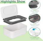 Baby Wipes Dispenser, Wipes Case Baby Wipe Holder Keeps Wipes Fresh, Non-Slip, Easy Open & Close (Gray)