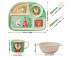 Bamboo Babies tableware set, 5-piece tableware set plate, bowl, spoon, fork, cup, recycled natural material bpa free