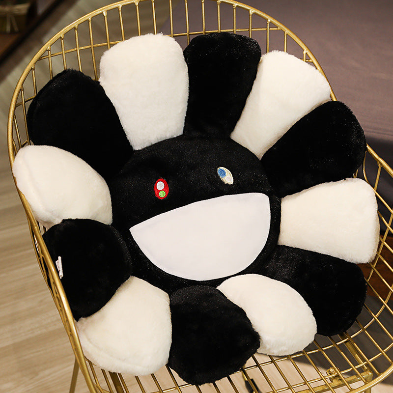 Colorful Plush Flower Cushion Mat