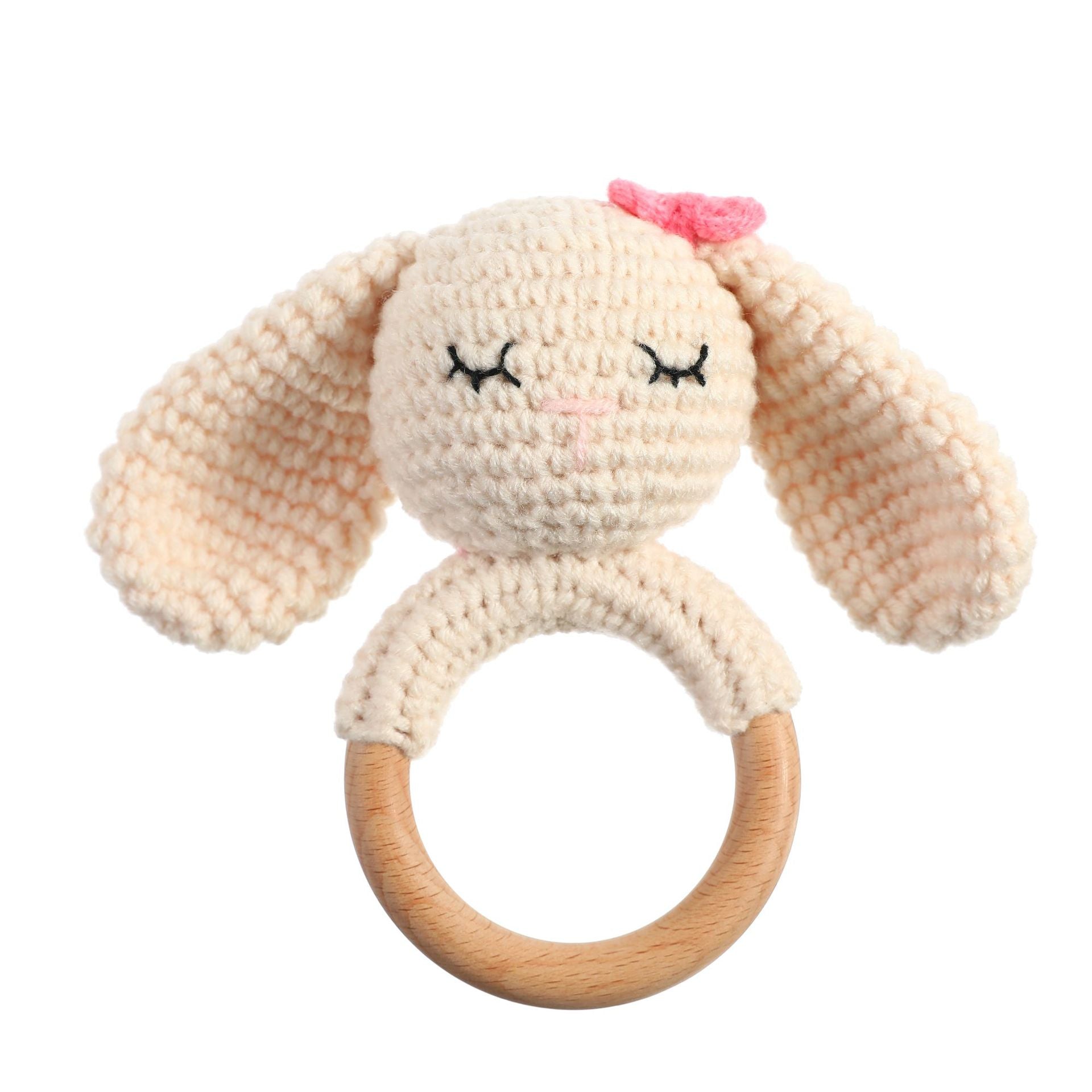 Baby Rattle with Wooden Ring Sound Toy