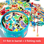 Wooden Magnetic Fishing Game for Kids