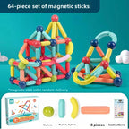 Magnetic rod educational toy for children