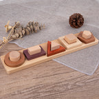 Wooden Geometric Shape Matching Blocks