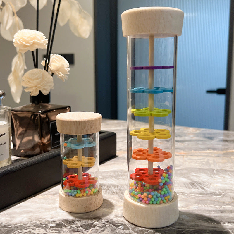 Montessori Wooden Rain Vessels Toys Orff Music Enlightenment Musical Instrument for 0-3 Children