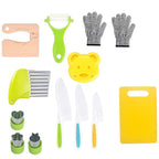Children Plastic Kitchen Knife Set with Cutting Board