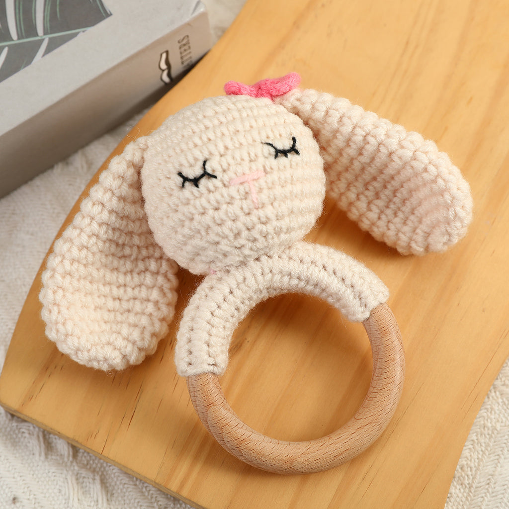 Baby Rattle with Wooden Ring Sound Toy