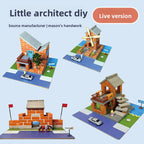 DIY Construction Master Handmade Real Brick Cement House Building Toy