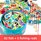 Wooden Magnetic Fishing Game for Kids