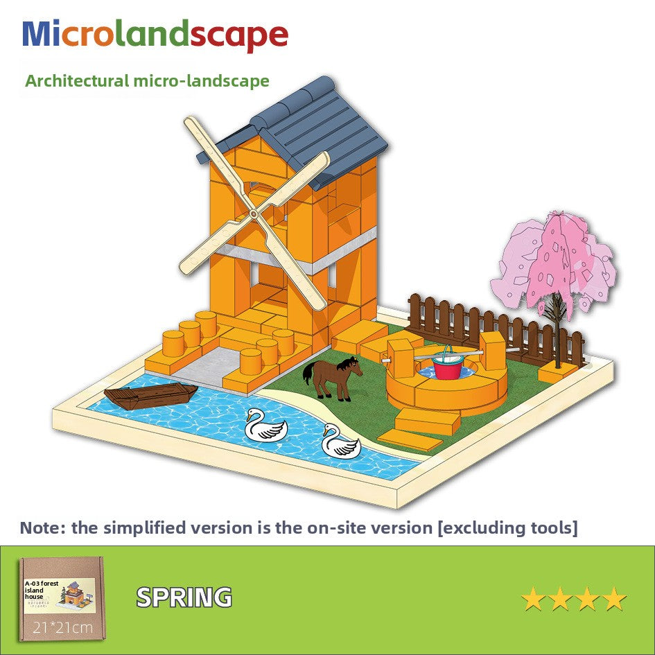 DIY Construction Master Handmade Real Brick Cement House Building Toy
