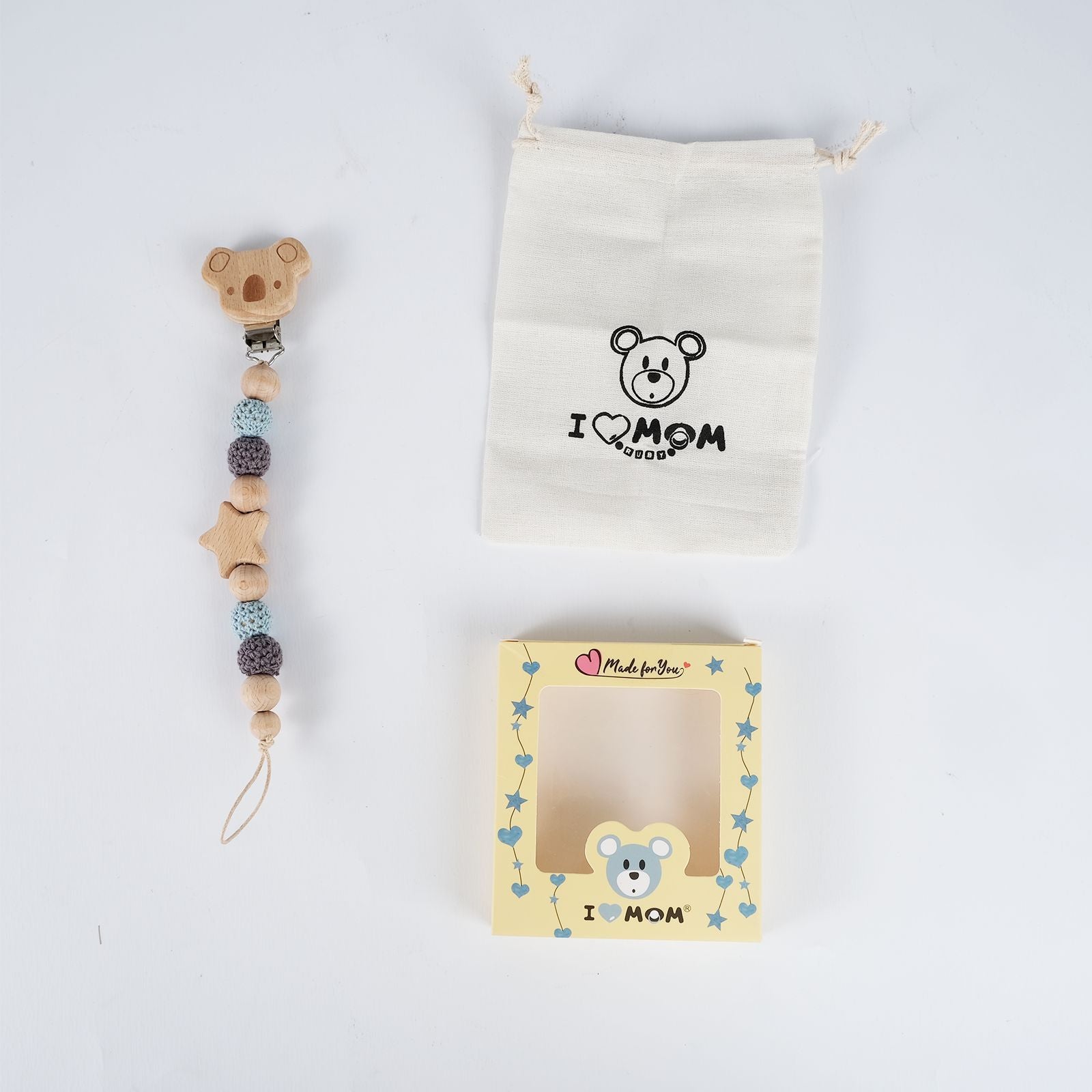 Baby Pacifier Chain Teether with Animal Design