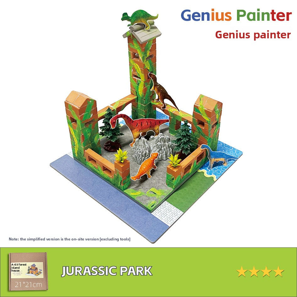 DIY Construction Master Handmade Real Brick Cement House Building Toy