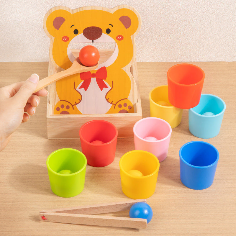 Wooden Color Matching Feeding Toy Set