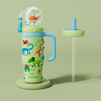 Children Insulated Water Bottle with Dual Lids