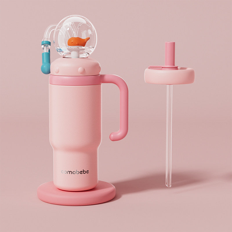 Children Insulated Water Bottle with Dual Lids