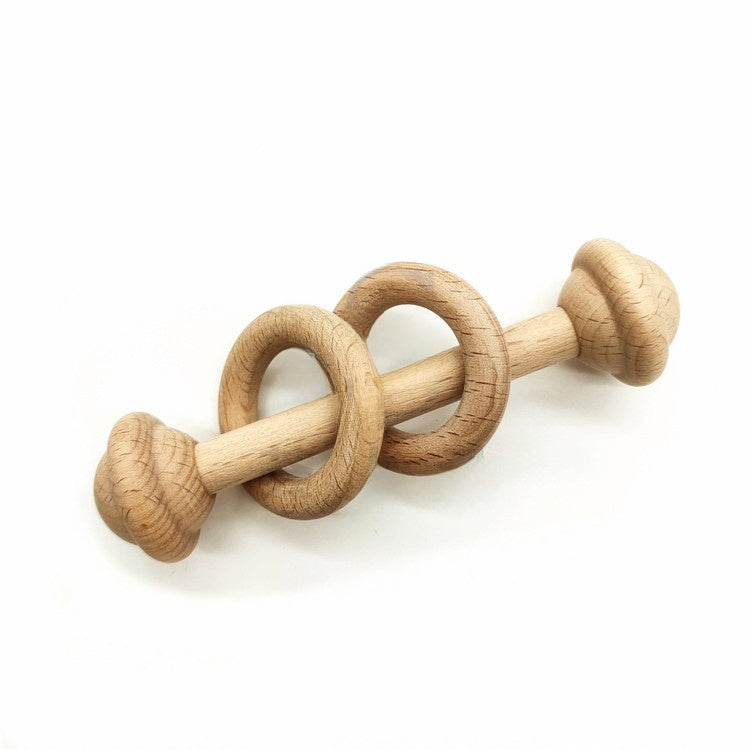 Wooden Baby Rattle Teether Toy