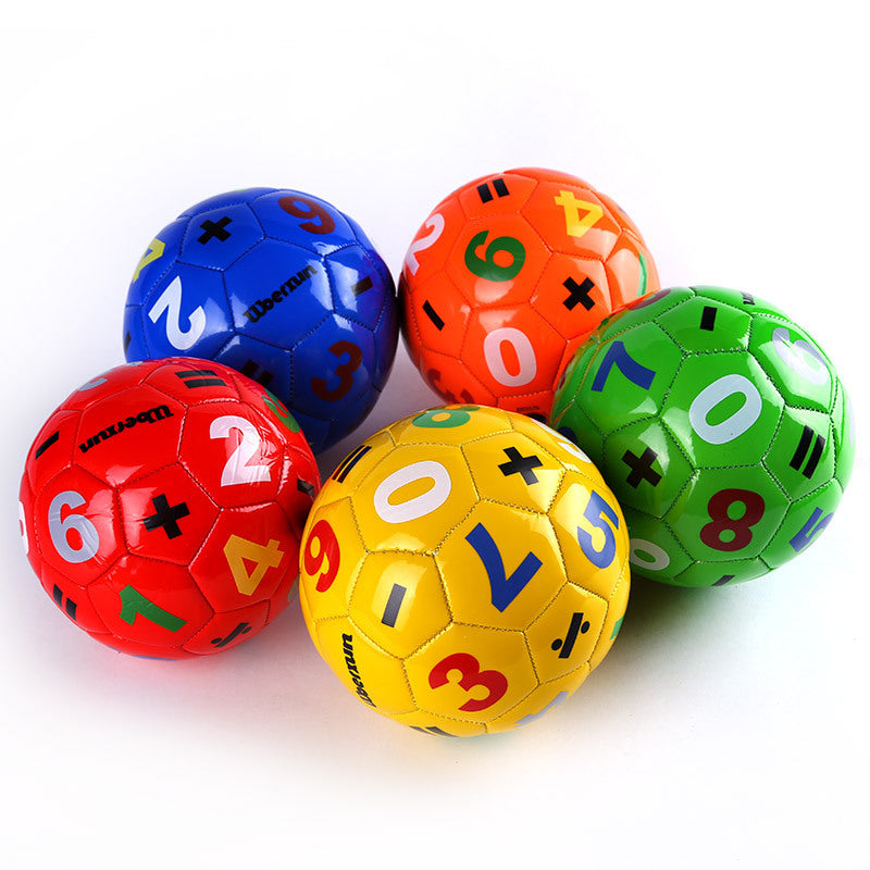 Number Alphabet Print Children Soccer Ball for Kindergarten Play