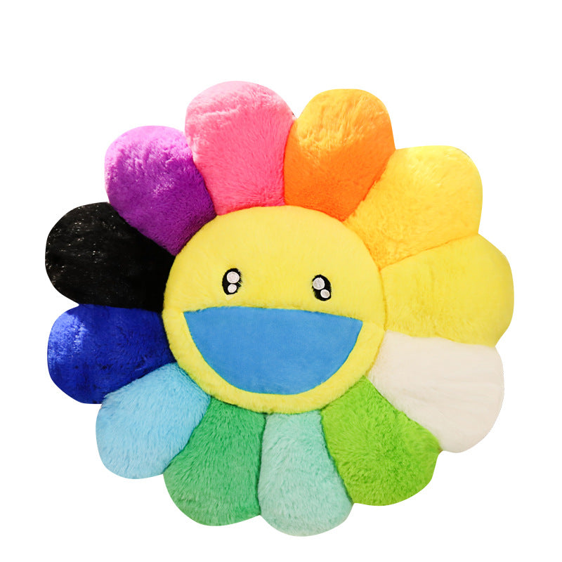 Colorful Plush Flower Cushion Mat