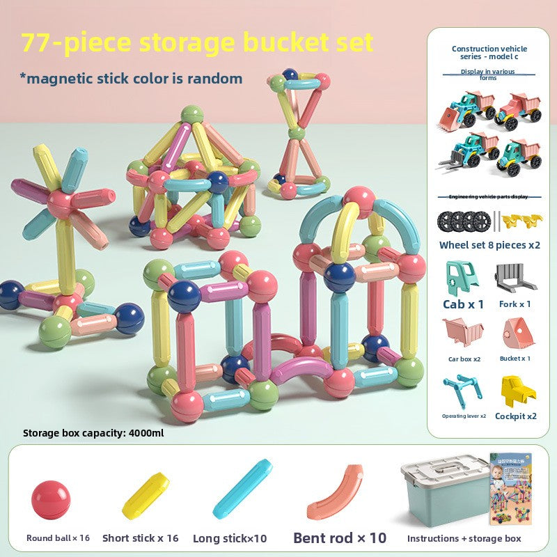 Magnetic Educational Building Blocks for Children