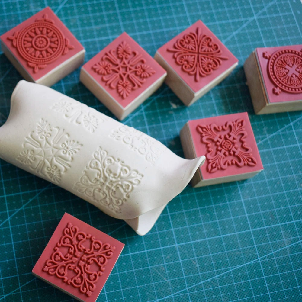 Vintage Lace Pattern Wooden Seals for DIY Decoration