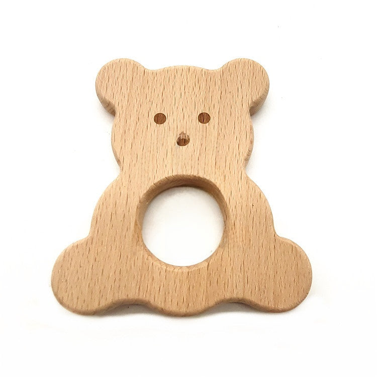 Wooden Baby Rattle Teether Toy