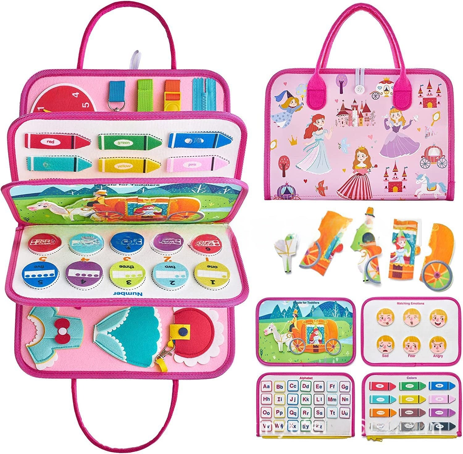 Montessori Educational Felt Activity Board for Children