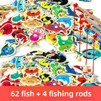 Wooden Magnetic Fishing Game for Kids