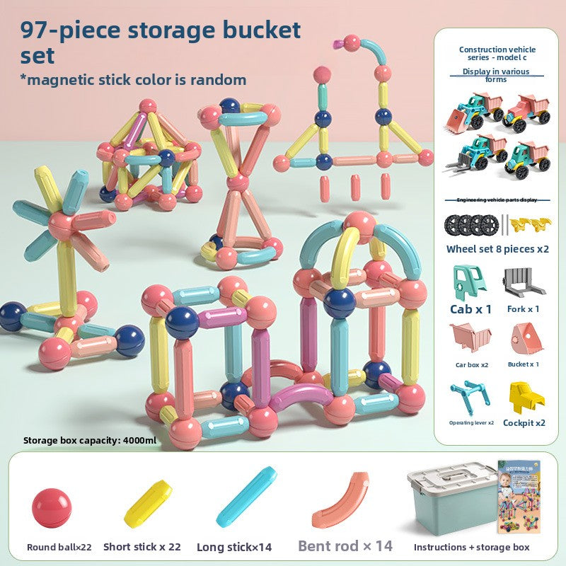 Magnetic Educational Building Blocks for Children
