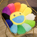 Colorful Plush Flower Cushion Mat