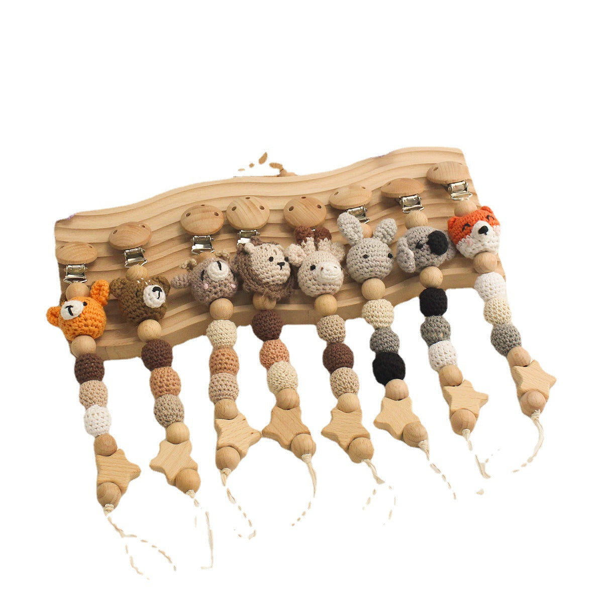 Baby Pacifier Chain Teether with Animal Design