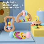 Wooden Rattle Infant Grasping Educational Toys