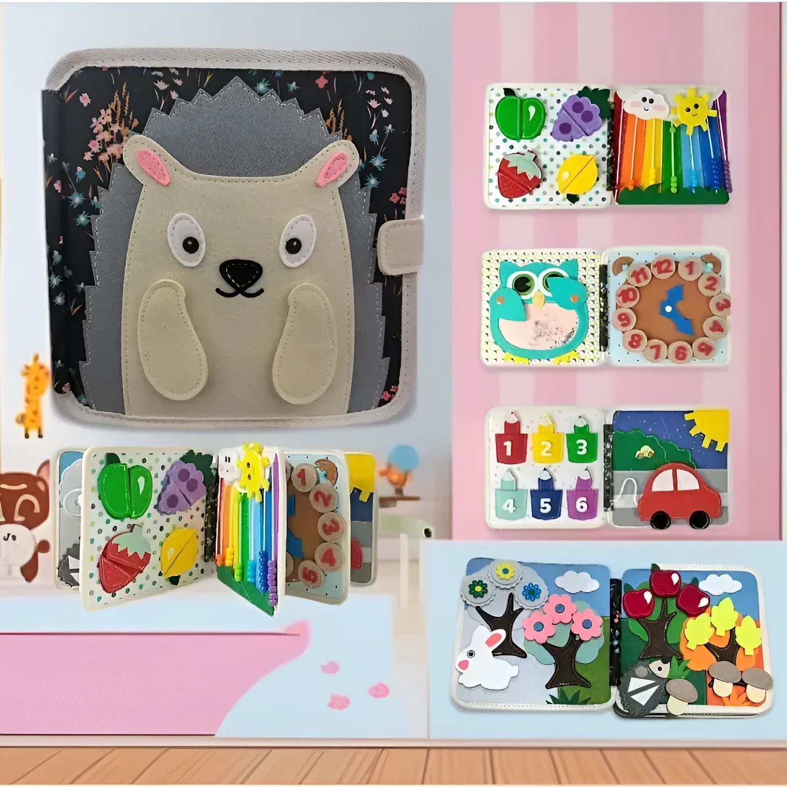 Educational Felt Activity Book for Children